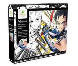 JCÉTÉ25 ARTISSIMO - 10 TABLEAUX ET MARQUEURS MANGA HÉRO